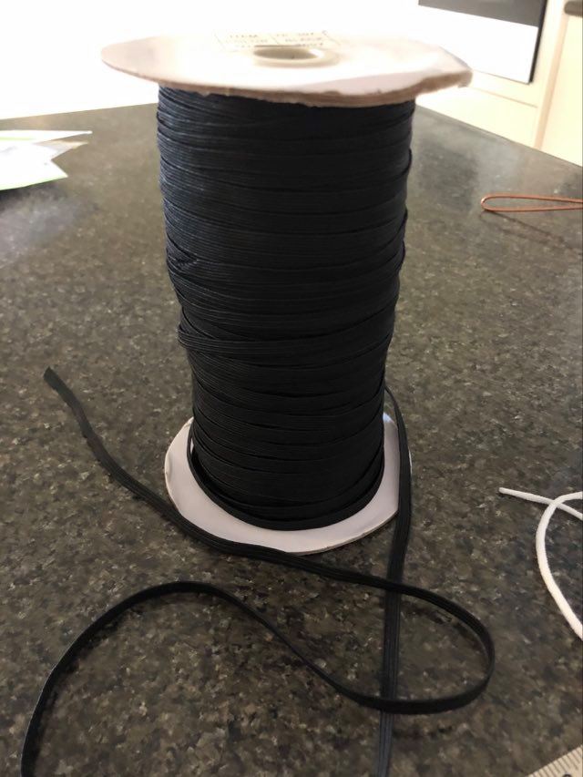 6mm Elastic White or Black