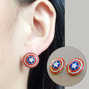 *Marvel Earrings - Captain America Shield