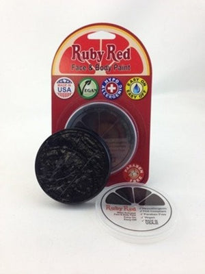 Professional Vegan Ruby Red Face Paint- Black