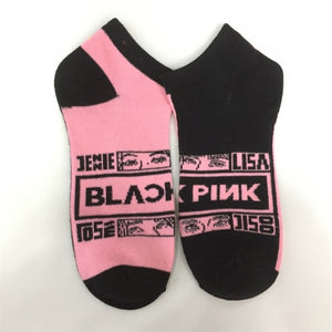 Character Ankle Socks - Black Pink