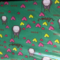 My Neighbour Totoro Love Green Quilting Cotton Fabric