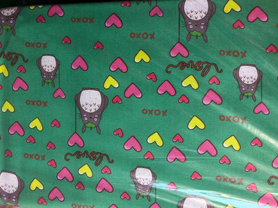 My Neighbour Totoro Love Green Quilting Cotton Fabric