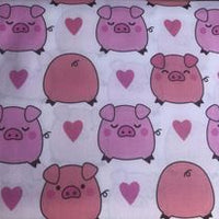 Happy In Love Pigs Quilting Cotton Fabric