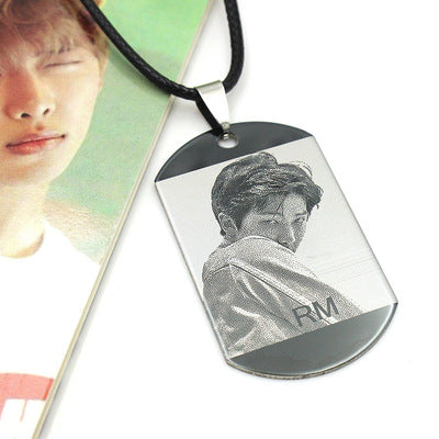 *BTS Necklace Engraved - RM
