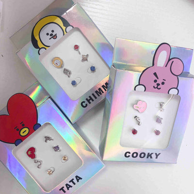 *Kpop BT21  Earring Set Cooky