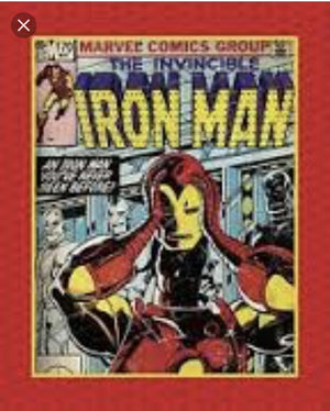 Marvel Comic - Iron Man Panel Cotton Fabric