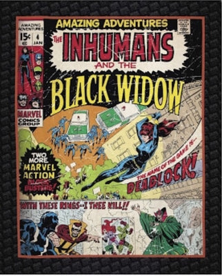 Marvel Comic - Black Widow Panel Cotton Fabric