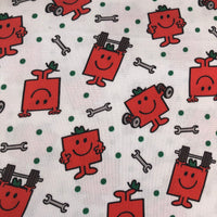 Mr Men Mr Strong Quilting Cotton Fabric