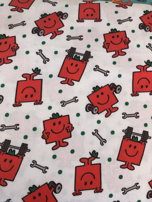 Mr Men Mr Strong Quilting Cotton Fabric