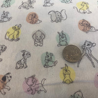 Disney Baby Animals Dot Quilting Cotton Fabric