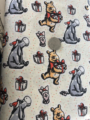 Christmas Winnie The Pooh Quilting Cotton Fabric