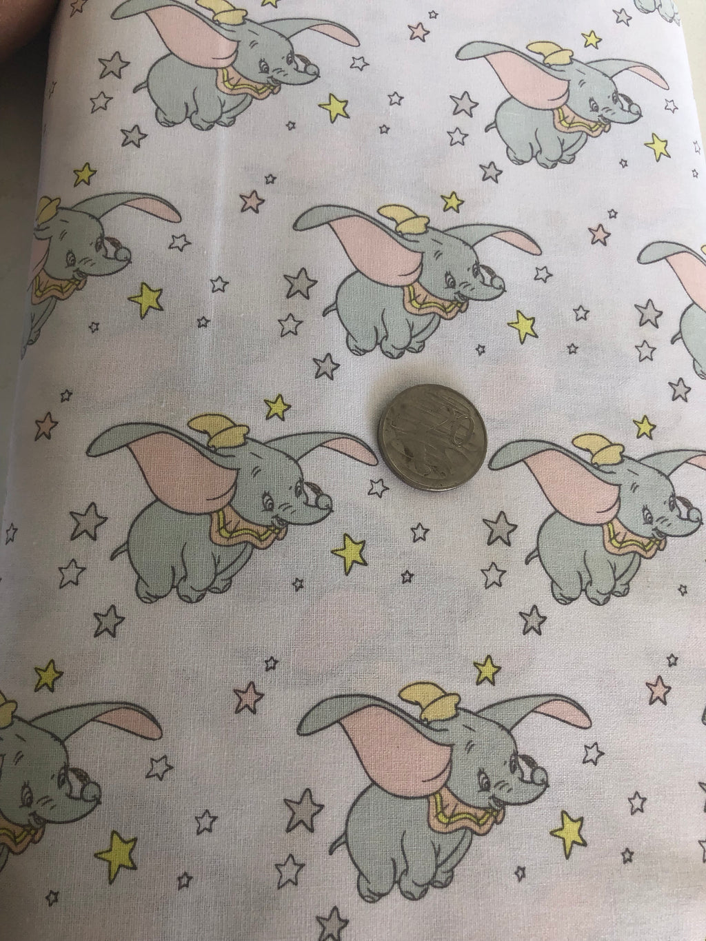 Dumbo The Elephant Quilting Cotton Fabric