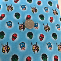 Marvel Avengers Face Scatter Quilting Cotton Fabric