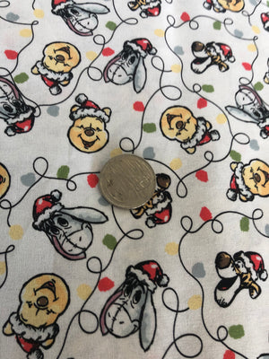 Christmas Winnie the Pooh Quilting Cotton Fabric