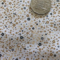 Tiny Floral Brown Scatter Quilting Cotton Fabric