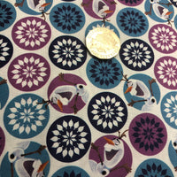 Frozen Olaf  Scatter Quilting Cotton Fabric