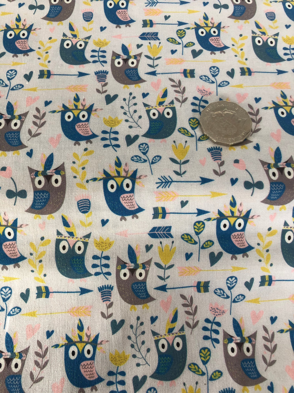 Indian Owls Quilting Cotton Fabric