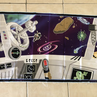 Space Panel Cotton Fabric