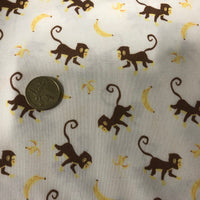 Monkey Mania Cream Quilting Cotton Fabric