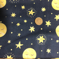 Stars and Moon Quilting Cotton Fabric