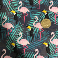 Tropical Flamingos & Toucans Quilting Cotton Fabric