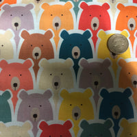 Brown Bear Quilting Cotton Fabric