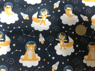 Space Foxes Quilting Cotton Fabric