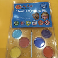Ruby Red 2ml Face & Body Paint Set - Pearl Colours - I'm A Craftaholic