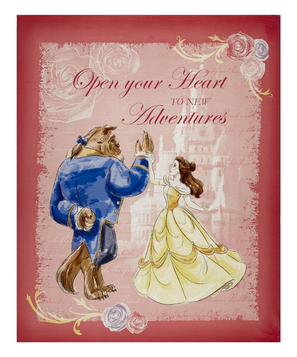 Beauty and the Beast Panel Cotton Fabric