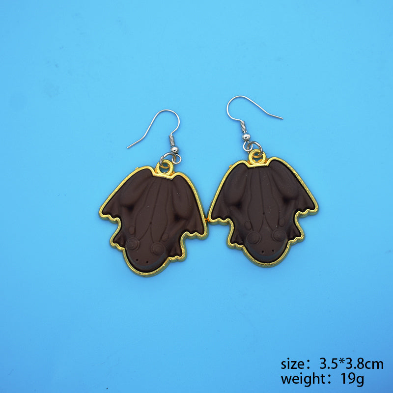 *Harry Potter Dangle Earrings - Chocolate Frog