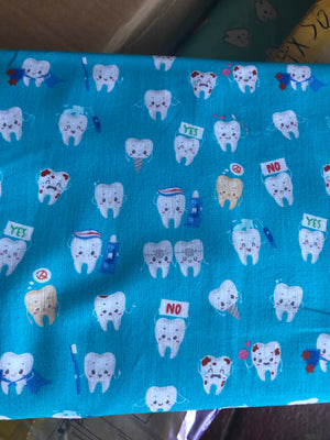 Dentist Tooth Quilting Cotton Fabric