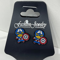 *Marvel Earrings - Captain America