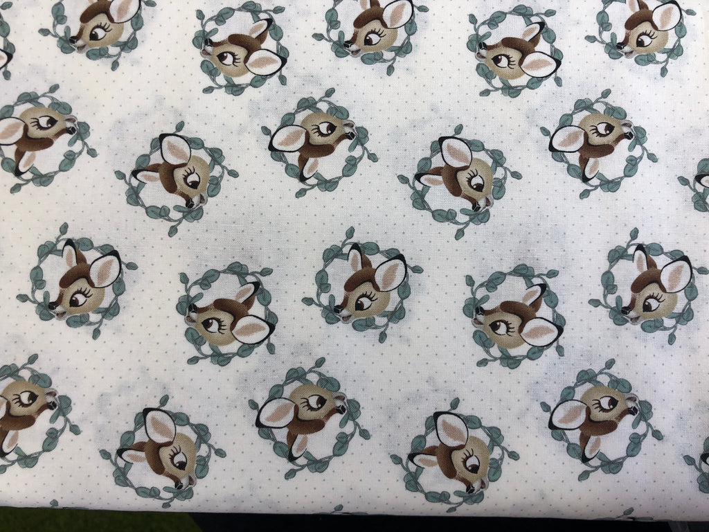 Bambi Cameo  Sketch Scatter Cotton Fabric