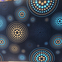 Blue Spiral Dots Quilting Cotton Fabric