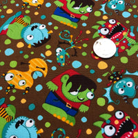 Monster Mash Chocolate Quilting Cotton Fabric