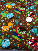 Monster Mash Chocolate Quilting Cotton Fabric