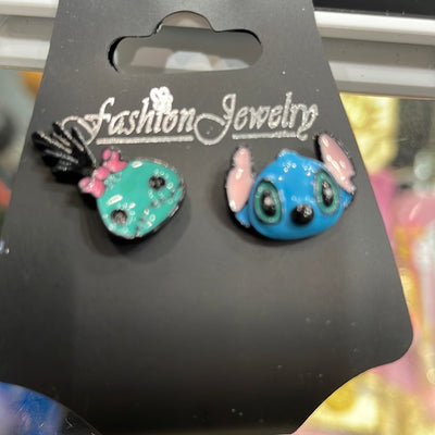 *Anime Earrings - Disney Stitch & Scrump
