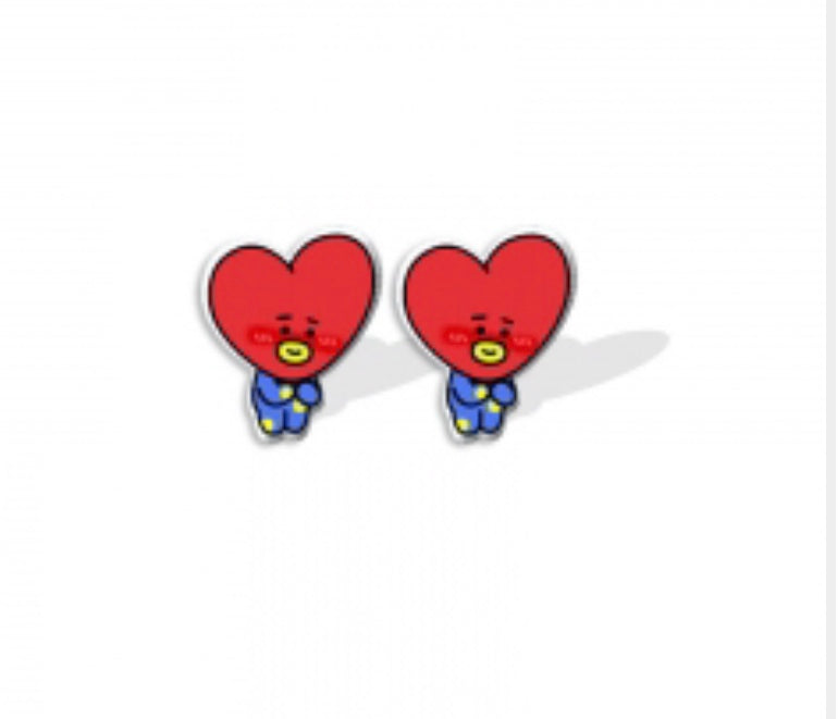 BTS Mascot Stud Earrings - Tata