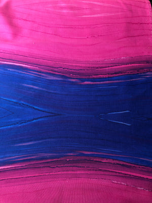 Colour Wave Blue Pink Quilting Cotton Fabric
