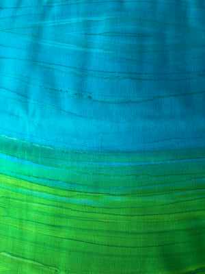 Colour Wave Green Teal Quilting Cotton Fabric