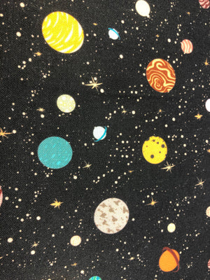 Planets Solar System Quilting Cotton Fabric