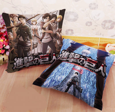 *Attack on titan Satin Cushion