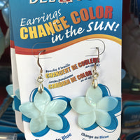 Colour changing Flower earrings Blue - I'm A Craftaholic