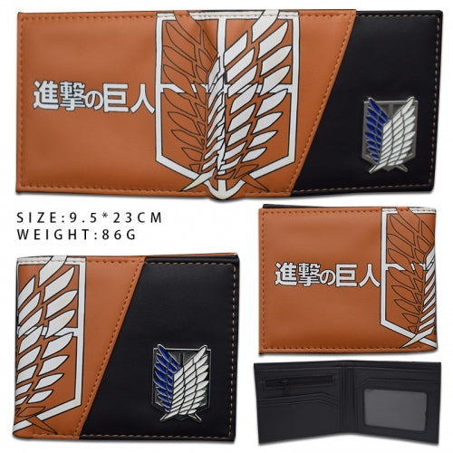 Character Wallet - Attack on Titan Metal Badge