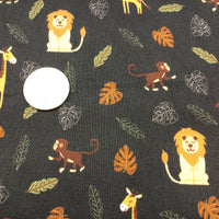 Lions and Giraffe Quilting Cotton Fabric