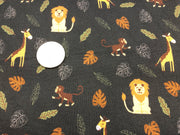 Lions and Giraffe Quilting Cotton Fabric