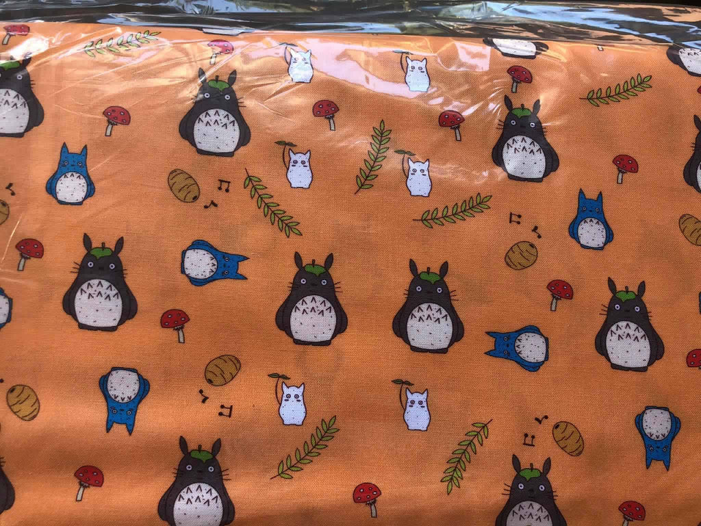 My Neighbour Totoro Orange Quilting Cotton Fabric